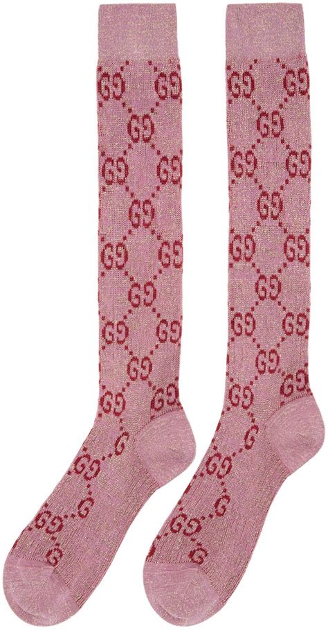 fake pink gucci socks|farfetch gucci pink socks.